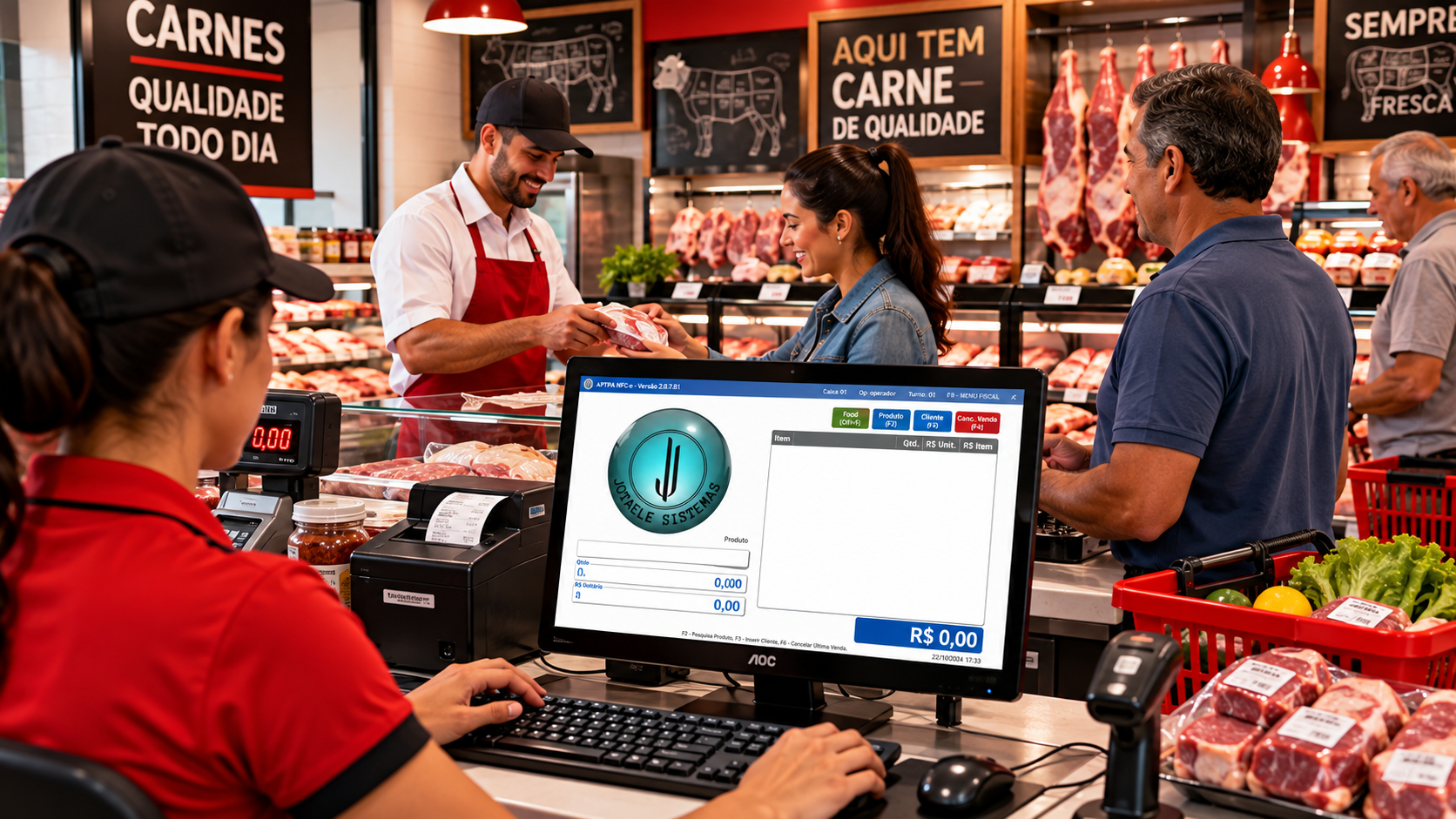 Mercado de Carnes com Logo Jotaele